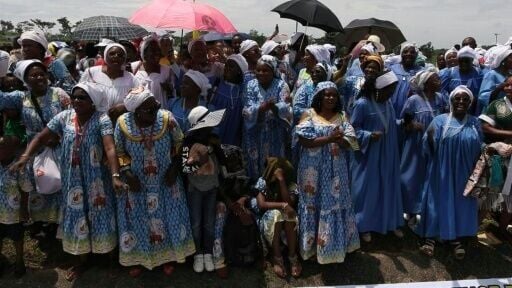 Crowds gather in Cameroon ahead of the arrival of Pope Leo XIV