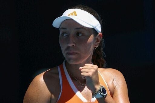Jessica Pegula celebrates victory against Madison Keys