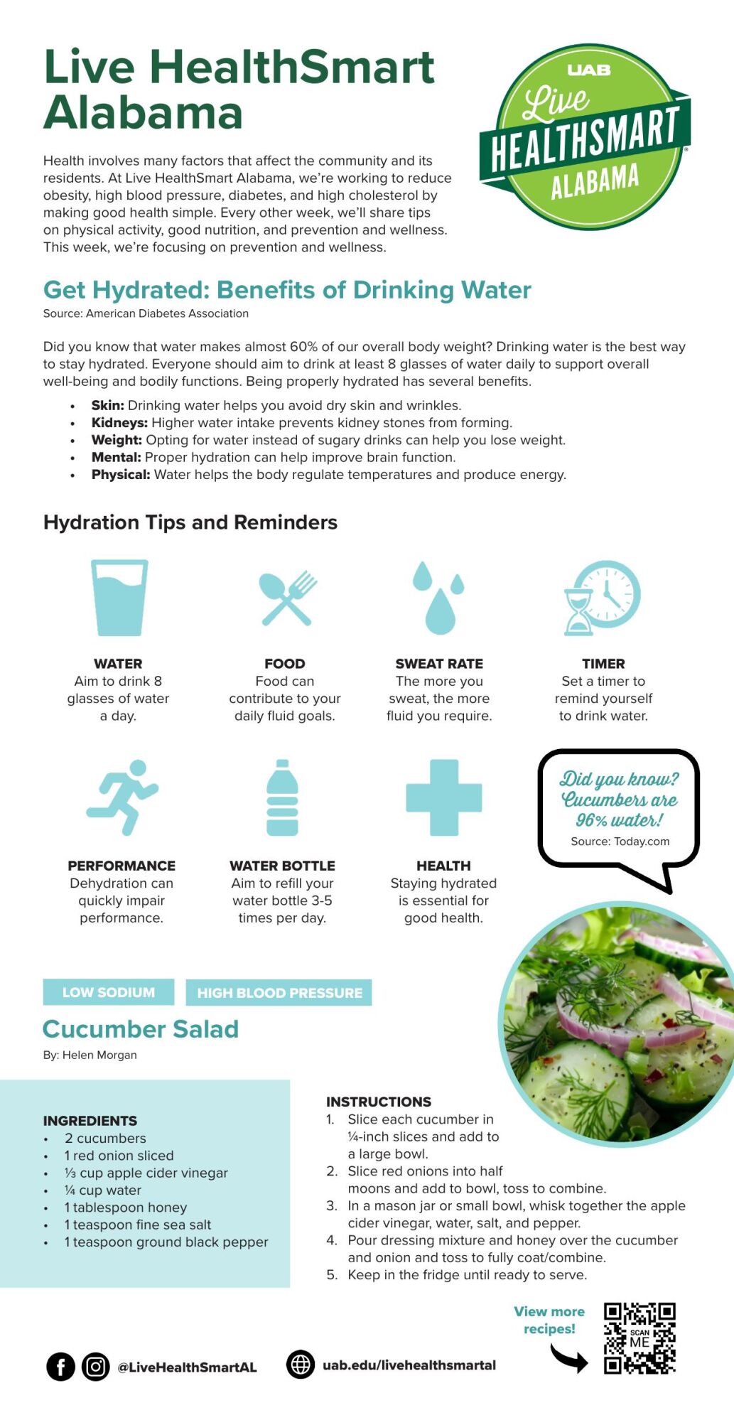 Live HealthSmart Alabama: Benefits of drinking water