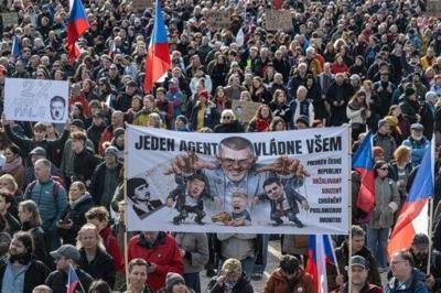 Thousands of Czechs rallied against the media financing switch in March