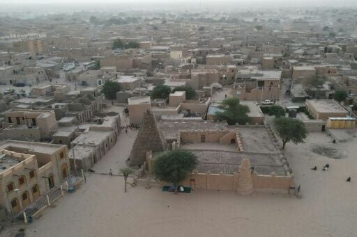 The Sankore Mosque, which was built in the 14th century, is in Timbuktu