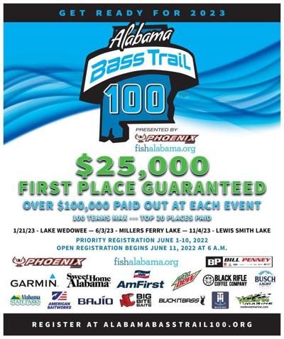 Schedule for 2023 Alabama Bass Trail 100 released
