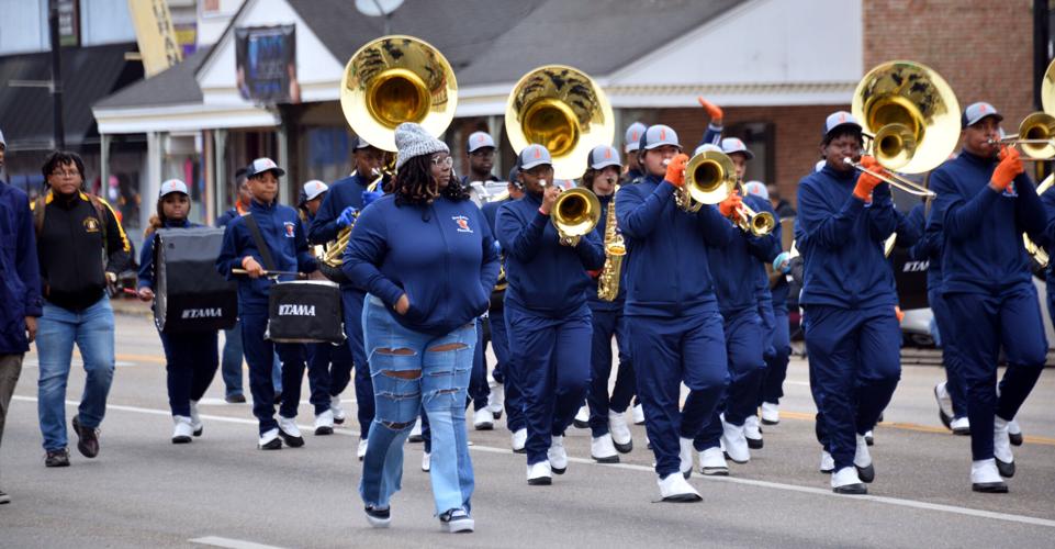 Bands march at Jubilee parade