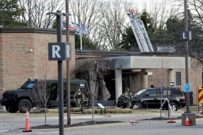 A 41-year-old man was killed after ramming his pickup truck into a synagogue on the outskirts of Detroit, Michigan