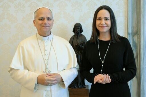 Venezuela's Nobel peace prize winner María Corina Machado met with Pope Leo XIV at the Vatican