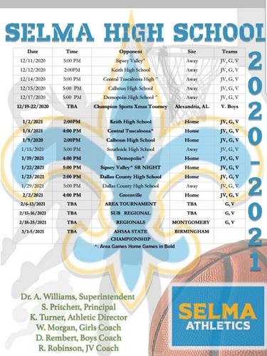 Selma High School Saints releases schedule of upcoming basketball games