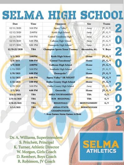 Selma High School Saints releases schedule of upcoming basketball games