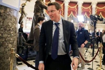 David Ellison, the chairman and chief executive officer of Paramount Skydance, at the US Capitol in Washington