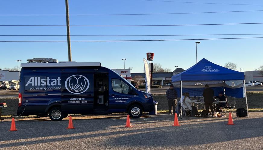 Insurance companies set up temporary locations throughout Selma to take damage claims