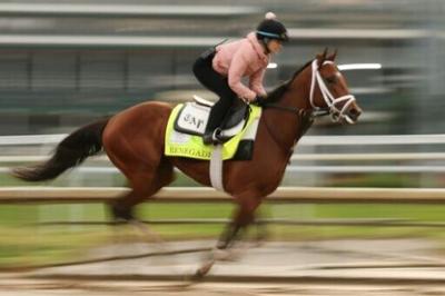 Renegade trains at Churchill Downs ahead of the 152nd Kentucky Derby