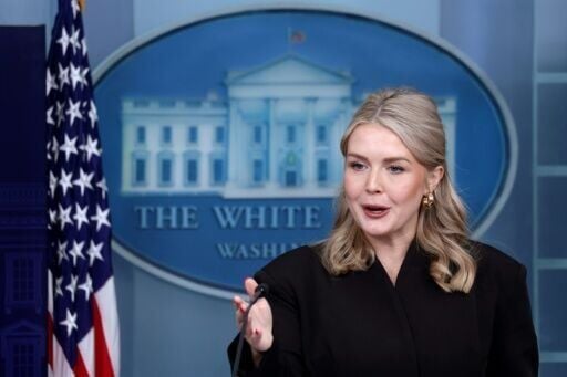 White House Press Secretary Karoline Leavitt speaks during a news conference in Washington, DC on December 11, 2025