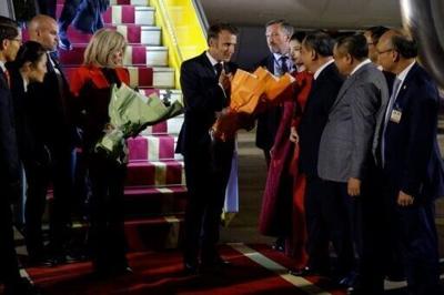 France's Macron arrives in Vietnam for Southeast Asia tour