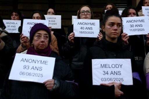 Protesters gathered in cities across France, including in Bordeaux in the south to demonstrate against violence against women