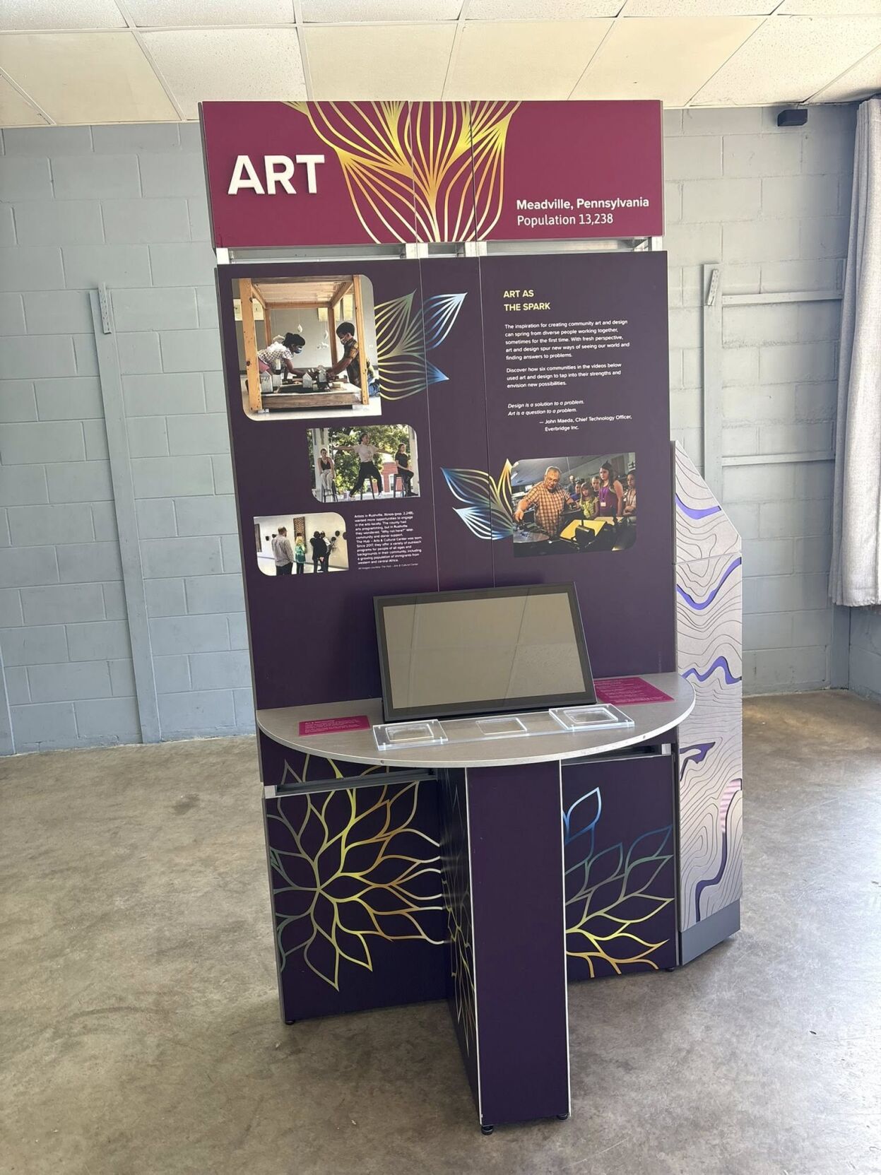 Art booth at SPARK exhibit