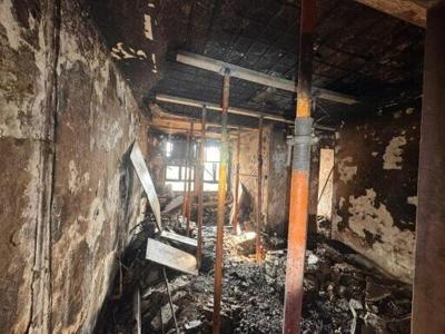 The aftermath of a fire that killed 168 people at the Wang Fuk Court residential estate in Hong Kong