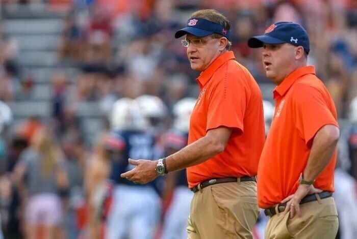 Chip Lindsey with Gus Malzahn
