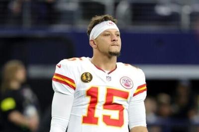 Three-time Super Bowl champion quarterback Patrick Mahomes of the Kansas City Chiefs was in a video showing him making a throw during an indoor workout, a step in his rehabilitation comeback from left knee surgery last December