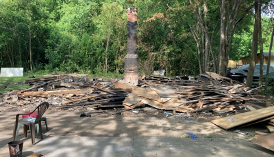 Burned house in Ward 7