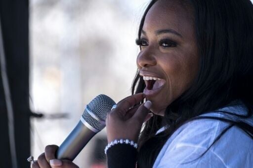 Democratic US Senate candidate Jasmine Crockett speaks at a campaign rally on February 22, 2026 in San Antonio, with Texas set to dominate the opening night of the US primary election season