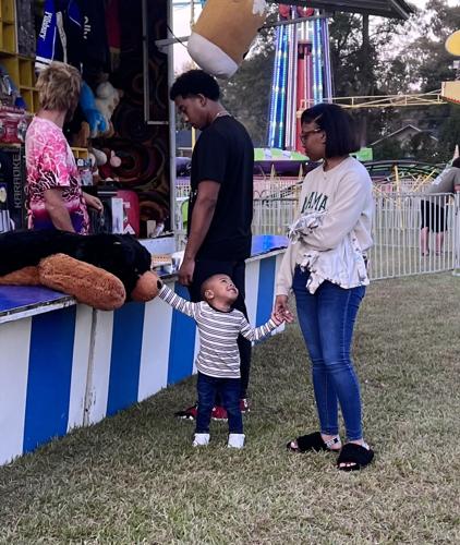 Central Alabama Fair in Selma boy with bear