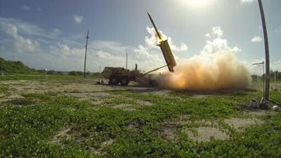 The Terminal High Altitude Area Defense system THAAD is designed to intercept short, medium and intermediate-range ballistic missiles using hit-to-kill technology
