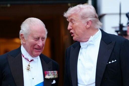 US President Donald Trump hosts Britain's King Charles III for a State Dinner
