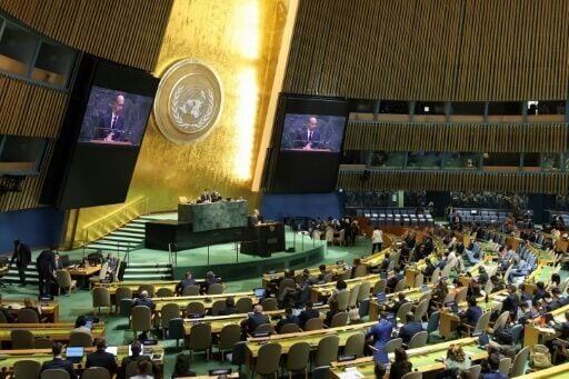 French Foreign Minister Jean-Noel Barrot tells a UN conference on the non-proliferation of nuclear weapons that the risk of proliferation has 'never' been so high