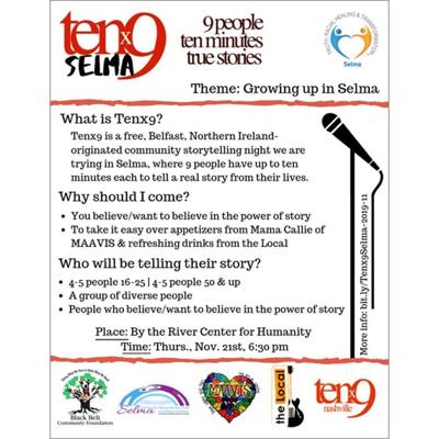 ‘Tenx9’ event to have people tell true stories of growing up in Selma