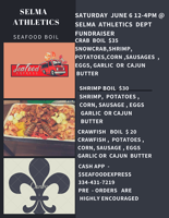 Selma Athletics Department to hold seafood boil fundraiser in June
