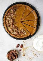 Recipe: Sweet potato pie tart with candied pecans and marshmallow whipped cream