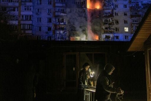 A Russian drone attack targeted Vyshgorod, on the outskirts of Kyiv, overnight