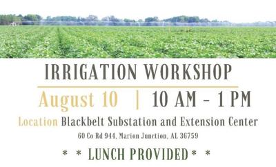 Blackbelt Substation, Extension Center to host irrigation workshop