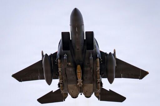 File picture of a US Air Force F-15E Strike Eagle aircraft