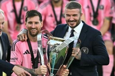 Argentine forward Lionel Messi won the MLS Cup for Inter Miami, co-owned by David Beckham