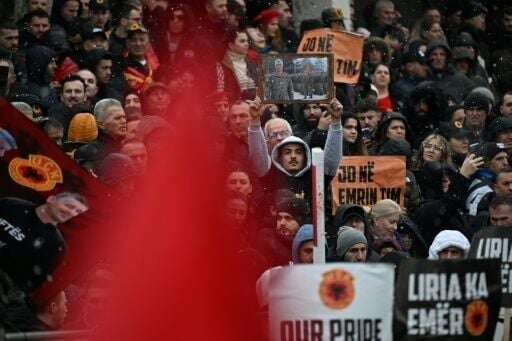 Protesters march in Kosovo, as ex-president's war crimes trial nears end