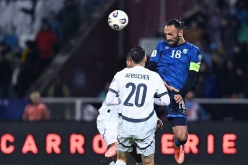 Vedat Muriqi (R) is Kosovo's all-time leading scorer with 32 goals