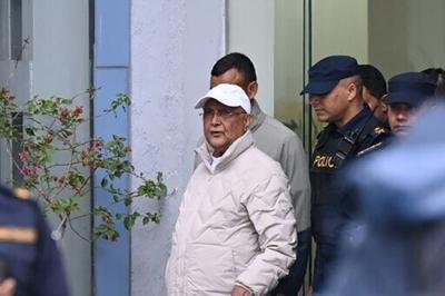 Nepal's former prime minister KP Sharma Oli escorted by police on March 28