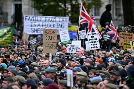British farmers protest in London over inheritance tax change