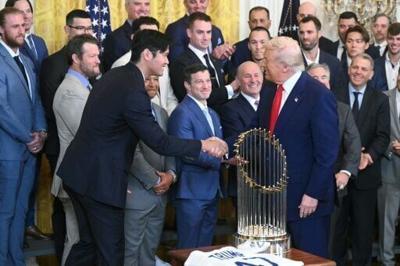 Trump honors 'legendary' Dodgers at White House reception