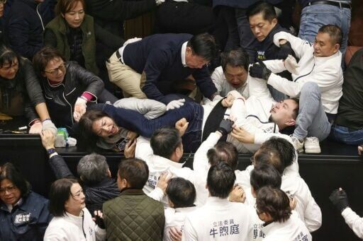 Taiwan lawmakers brawl over bills that would 'damage democracy'
