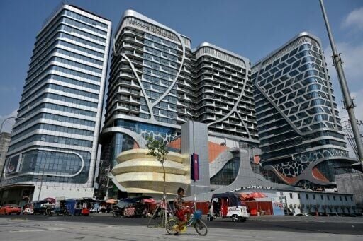 A building known as Jinbei 3, part of a suspected compound built and operated by internationally sanctioned accused scam boss Chen Zhi's Prince Group, in Sihanoukville on January 14, 2026