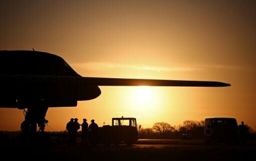 US bombers have been flying to the region from air bases in the UK