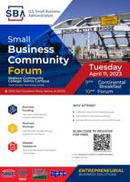 SBA Small Business Community Forum set for April 11 at WCCS