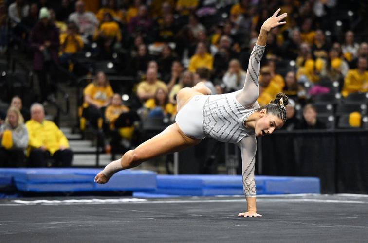 Mizzou senior Elise Tisler performs her floor routine