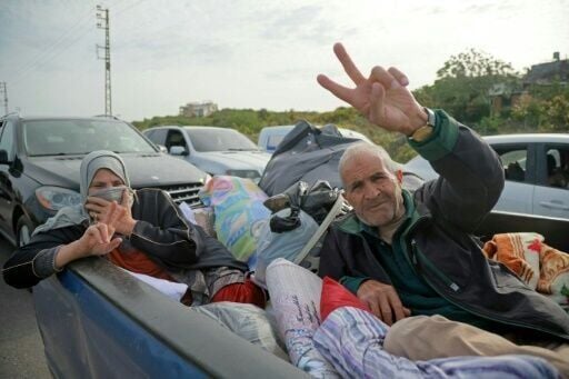 Displaced residents returning to their homes in southern Lebanon on April 17, 2026