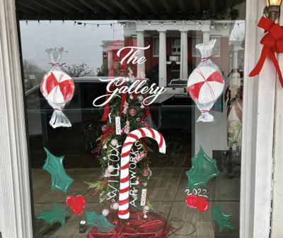 Wilcox chamber Christmas painted window downtown Camden