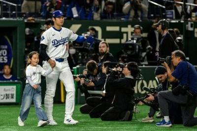 Ohtani hits home run in Dodgers' Tokyo exhibition game