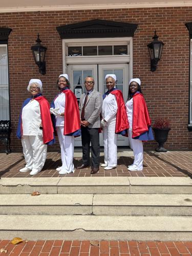 Nurse honor guard with mayor
