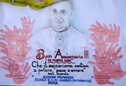 Pope marks 12 years in job in hospital - with cake - but future uncertain