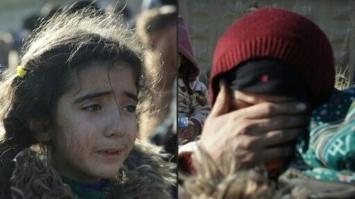 Tears as women and children stream out of Aleppo's Sheikh Maqsud